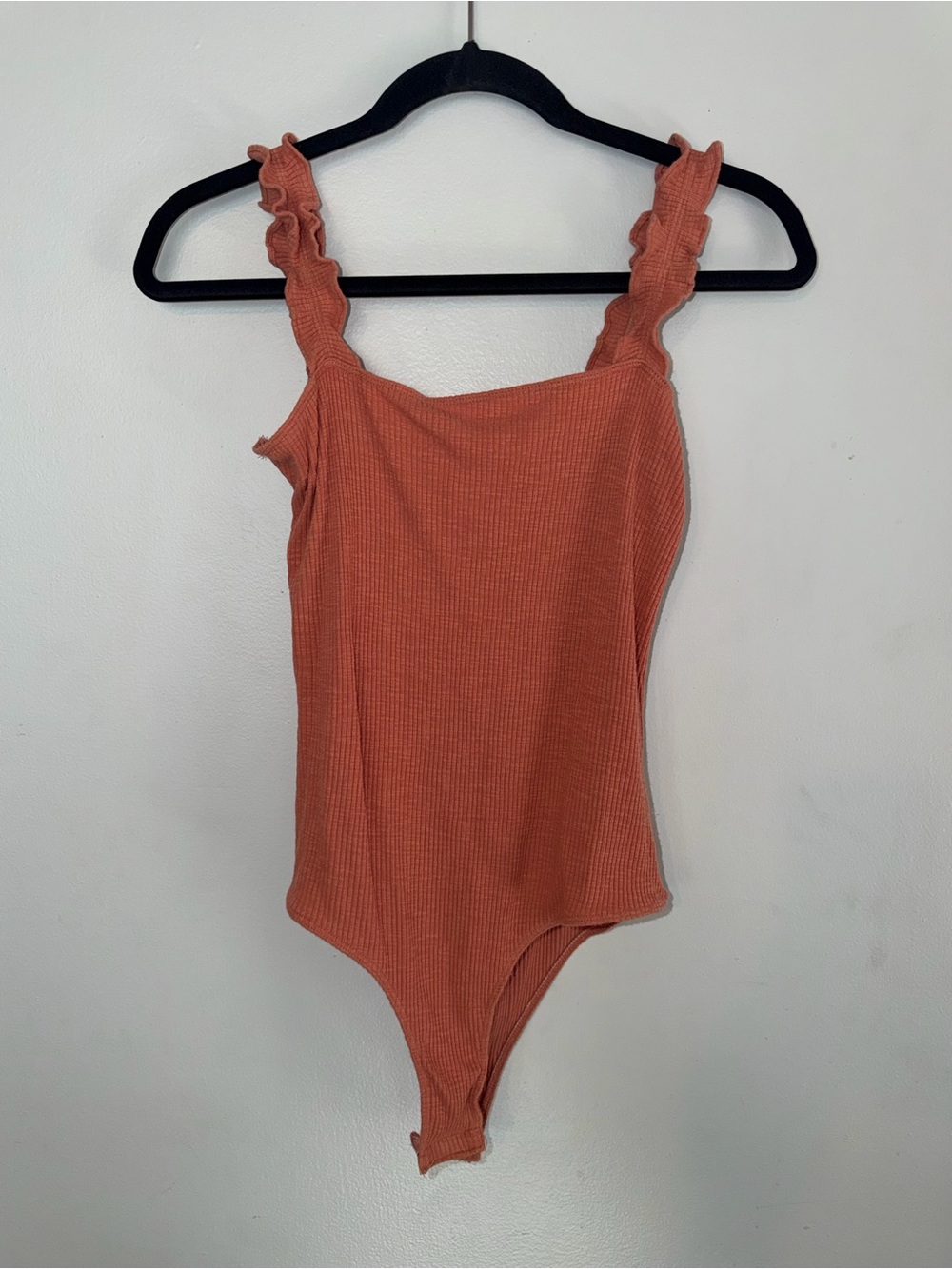 NWOT Wishlist Ribbed Bodysuit in Rust Pink